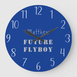 Future Flyboy Military Personalisiert Große Wanduhr