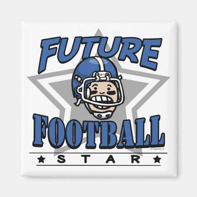Future Football Star Blue Helm Magnet (Vorne)