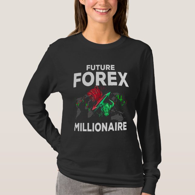Future Forex Millionaire Business Eigentümer Unter T-Shirt (Vorderseite)