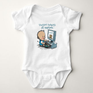 "Future Genius: AI Powered" Funny Baby Geschenke B Baby Strampler