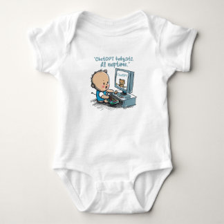 "Future Genius: AI Powered" Funny Baby Geschenke B Strampler