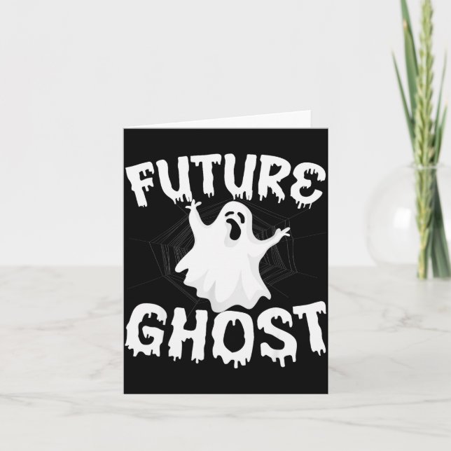 Future Ghost Funny Halloween Boo Soky Trick Or Tre Karte (Vorderseite)