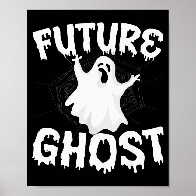 Future Ghost Funny Halloween Boo Soky Trick Or Tre Poster (Vorne)