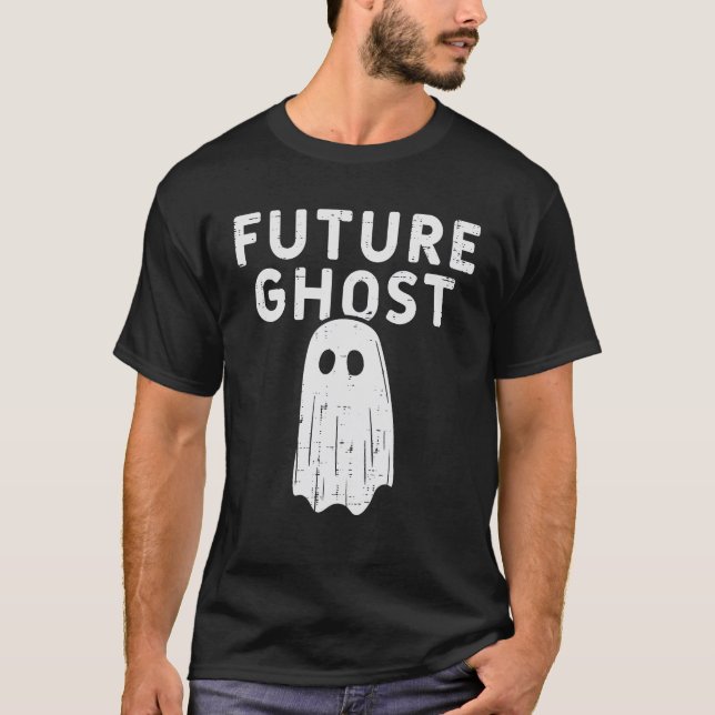Future Ghost Funny Happy Halloween Kostüme Männer T-Shirt (Vorderseite)