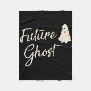 Future Ghost Funny Last Minute Retro Halloween Cos Fleecedecke