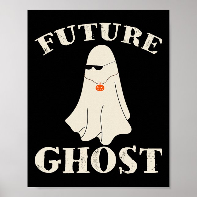 Future Ghost Funny Last Minute Retro Halloween Cos Poster (Vorne)