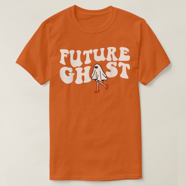 Future Ghost Funny Women's Halloween Thema Retro G T-Shirt (Design vorne)