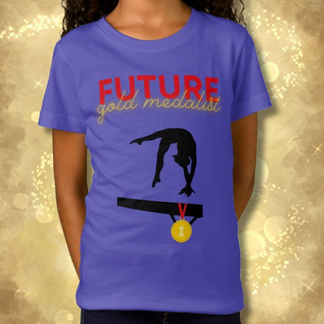 Future Gold Medalist Girls Gymnastik T-Shirt (Von Creator hochgeladen)