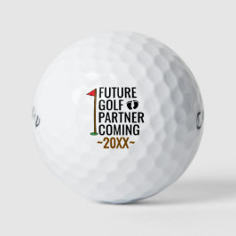 Future Golf Partner - Funny Baby Reveal Custom Golfball