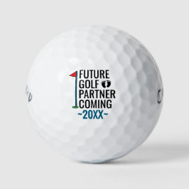 Future Golf Partner - Neue Baby-Ankündigung Golfball