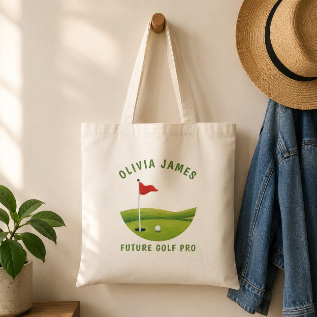 Future Golf Pro Putting Green Maßgeschneiderte Tra Tragetasche (Carry books, golf gear, or everyday essentials in style with this golf-inspired tote bag)