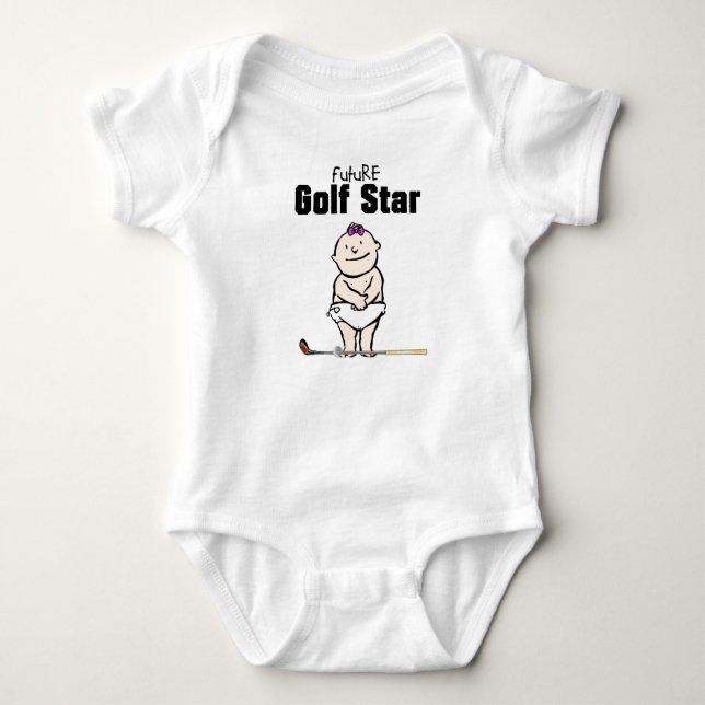 Future Golf Star Baby T - Shirt oder One Piece (Vorderseite)