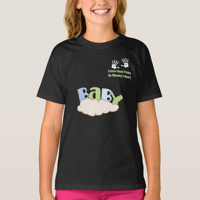 Future Hand druckt T - Shirt für Mutterschaft (Vorderseite)