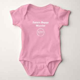 Future Happy Warrior Baby Bodysuit - Pink Strampler