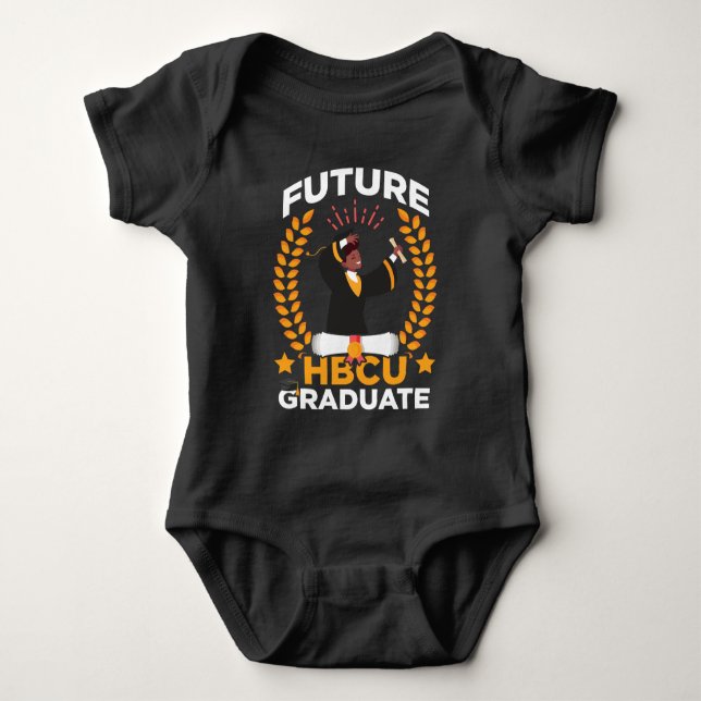 Future HBCU Abschluss Black African Student Baby Strampler (Vorderseite)