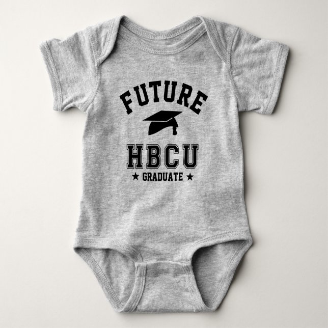 Future HBCU Abschluss Black African Student Baby Strampler (Vorderseite)