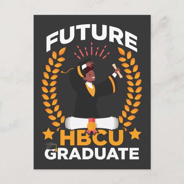 Future HBCU Abschluss Black African Student Postkarte (Vorderseite)