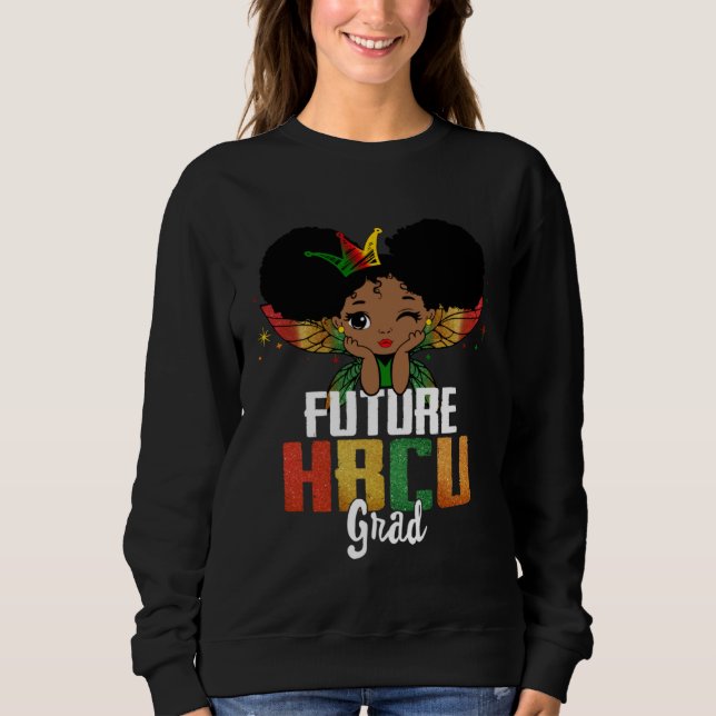 Future HBCU Grad Afro African Black Girls Kid Futu Sweatshirt (Vorderseite)
