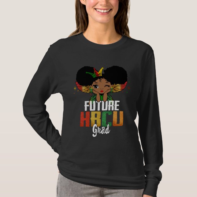 Future HBCU Grad Afro African Black Girls Kid Futu T-Shirt (Vorderseite)