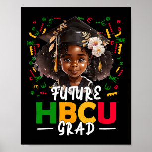Future Hbcu Grad Afro Black Girl Kinder Abschluss  Poster