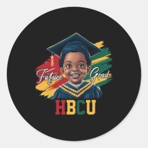 Future Hbcu Grad Black Boys Kinder Abschluss Hbcu Runder Aufkleber
