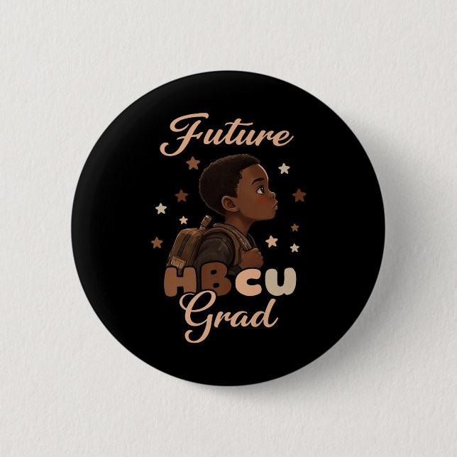Future Hbcu Grad Black History Month Boy Graduatio Button (Vorderseite)
