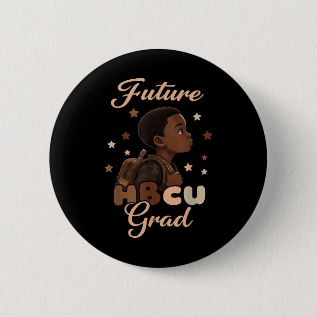 Future Hbcu Grad Black History Month Boy Graduatio Button (Vorderseite)