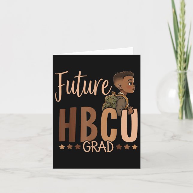 Future Hbcu Grad Black History Month Boy Graduatio Karte (Vorderseite)