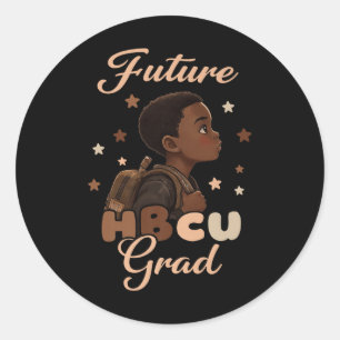 Future Hbcu Grad Black History Month Boy Graduatio Runder Aufkleber