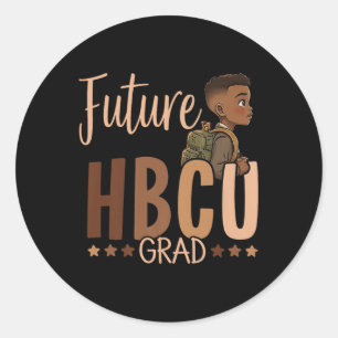Future Hbcu Grad Black History Month Boy Graduatio Runder Aufkleber