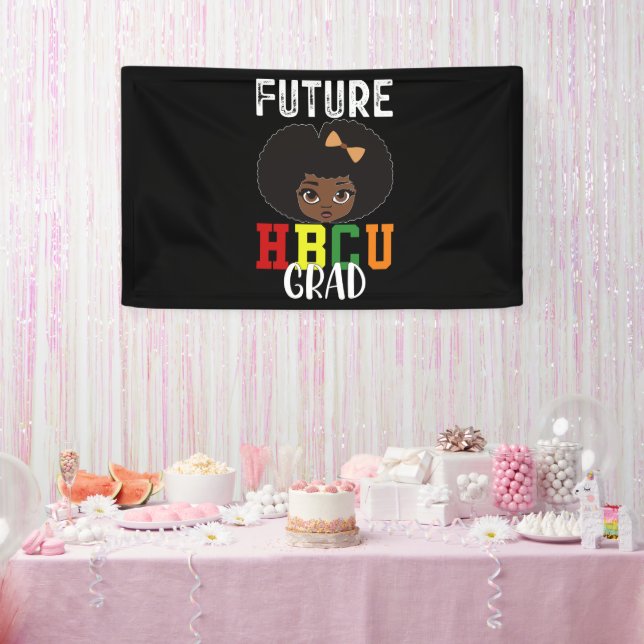 Future HBCU Grad Girl Abschluss Black Uni Banner (Party)
