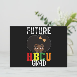 Future HBCU Grad Girl Abschluss Black Uni Einladung