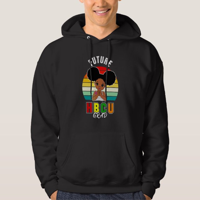 Future Hbcu Grad Girl Abschluss Historisch Blac Hoodie (Vorderseite)