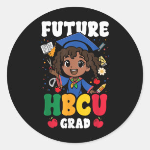 Future Hbcu Grad Girl Black History Uni Gradua Runder Aufkleber