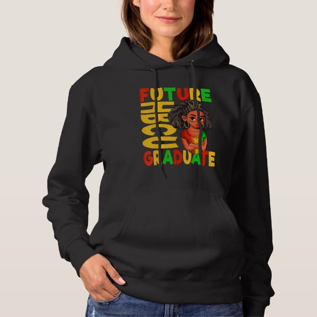 Future HBCU Grad History Black College Girl Youth  Hoodie (Vorderseite)
