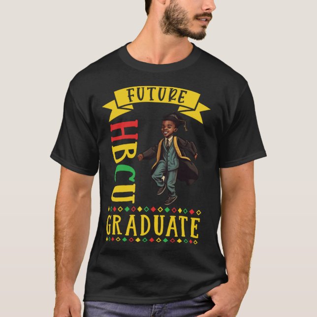 Future HBCU Grad History Black College Youth Black T-Shirt (Vorderseite)