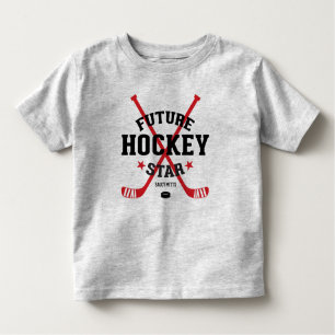 Future Hockey Star Player Red Sticks Kleinkind T-shirt