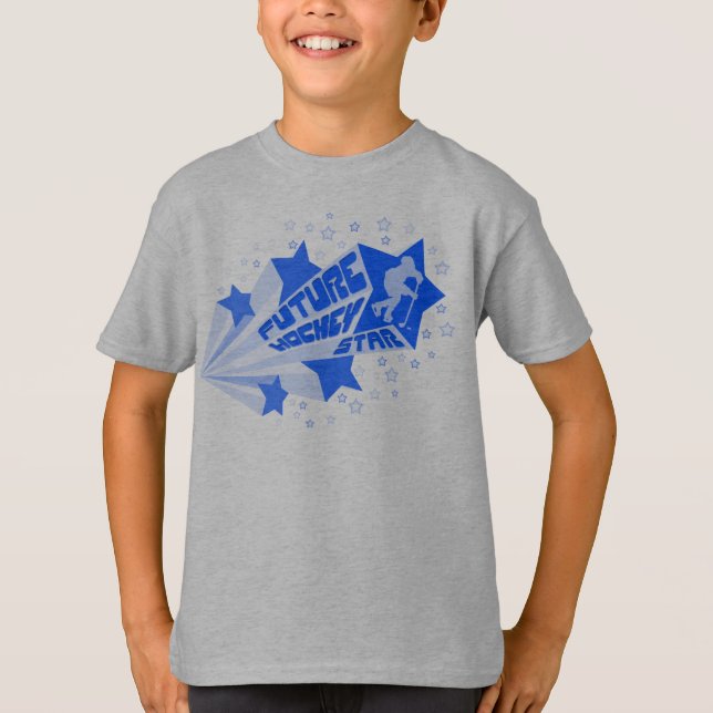 Future Hockey Star T - Shirt mit Name & Nummer (Vorderseite)