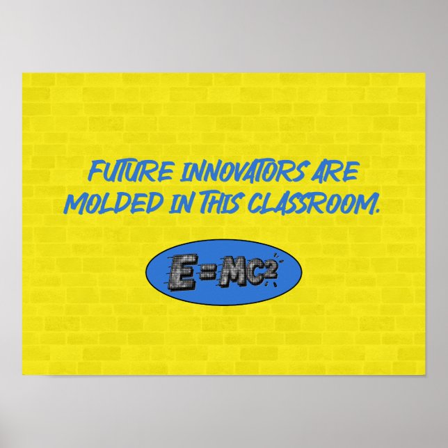 Future Innovators Molded Here | Science Classroom Poster (Vorne)