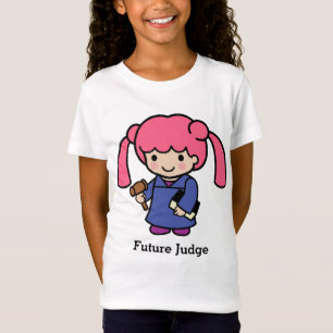 Future Judge Girl mit Buch und Gavel T-Shirt
