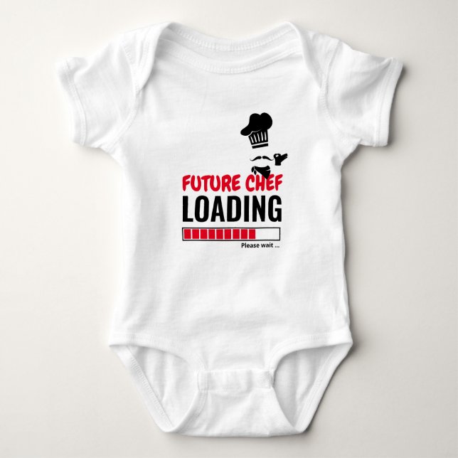 Future Koch Loading Stilvoll Personalisierter Jung Baby Strampler (Vorderseite)