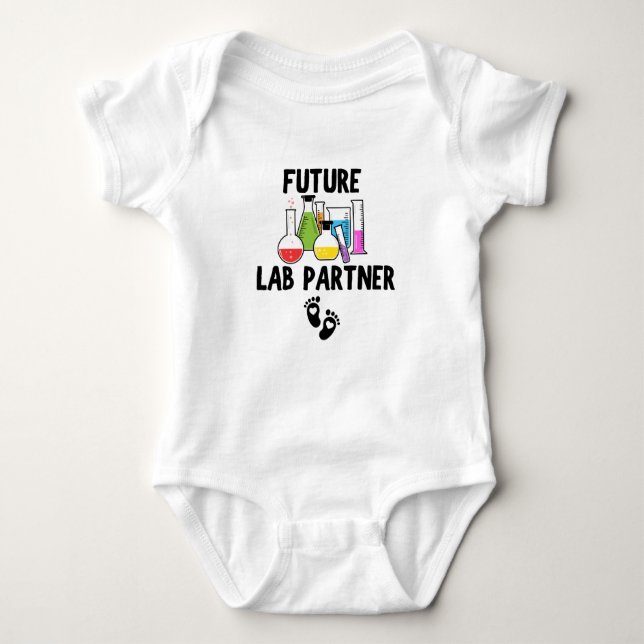 Future Labrador Partner Baby Science Baby Baby Strampler (Vorderseite)