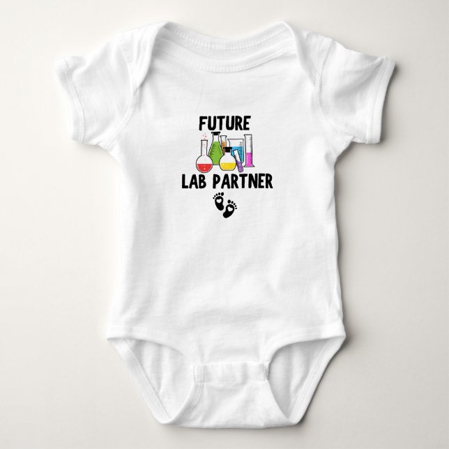 Future Labrador Partner Baby Science Baby Strampler (Vorderseite)