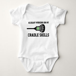 Future Lacrosse Player Baby Funny Cradle Skills Bb Baby Strampler