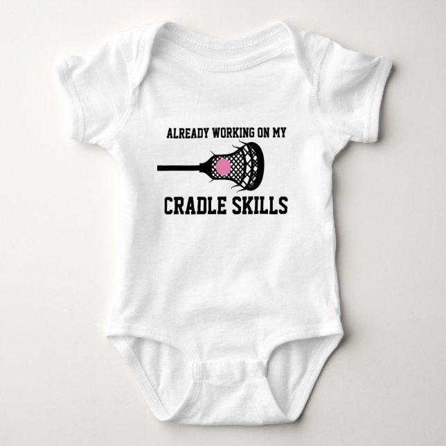 Future Lacrosse Player Cradle Skills Baby Girl Baby Strampler (Vorderseite)
