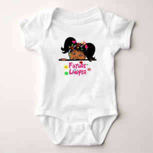Future Lawyer Afro Baby Girl Strampler