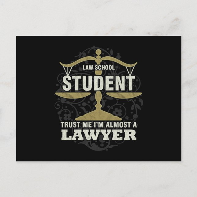 Future Lawyer Gift Law School Student Im Almost A  Postkarte (Vorderseite)