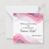 *~ Future Life Wasserfarbe Zitat AP62 Note Card