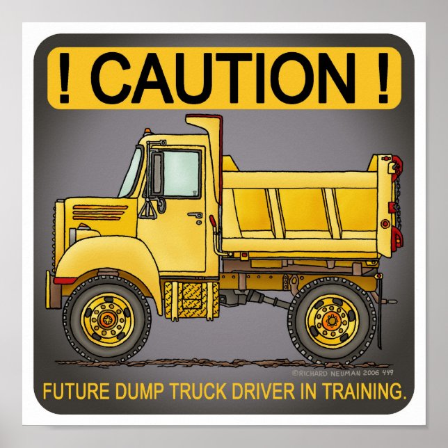 Future Little Truck Driver Poster Print (Vorne)
