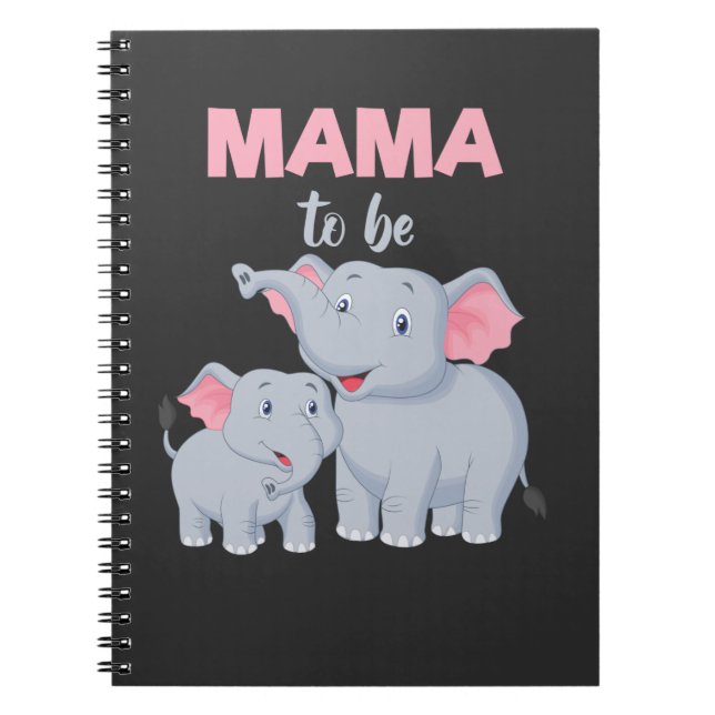 Future Mama Elephant Baby Shower Notizblock (Vorderseite)